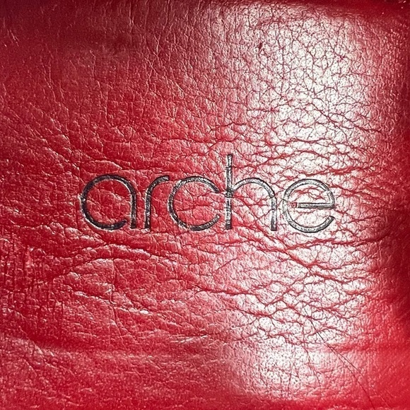 Arche Red Leather Lace Up Loafers Size 5 Men's - Picture 2 of 11